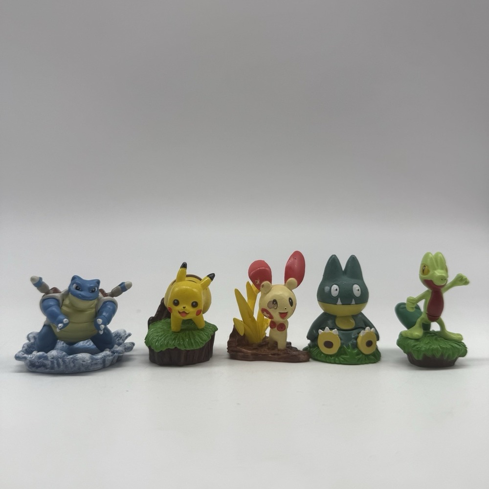 Nintendo Pokémon Figures Lot Of 5 Pikachu Bulbasaur Pulsie More Mini Toys Flawed